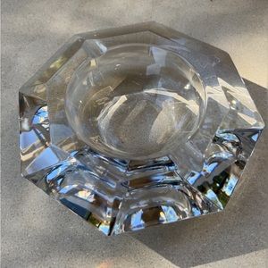 Crystal ashtray vintage heavy